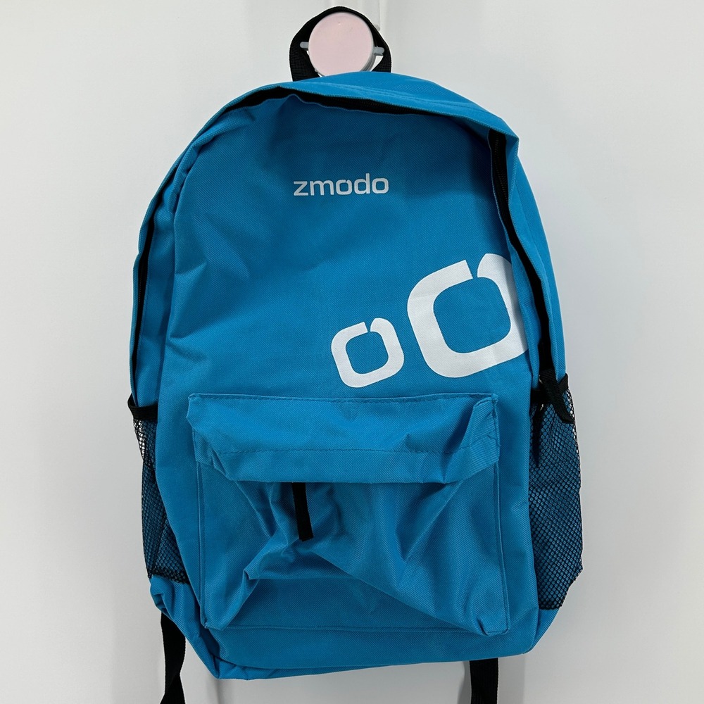 Zmodo Blue Tech Backpack Adjustable Laptop Sleeve Mesh Pockets Commuter Skater